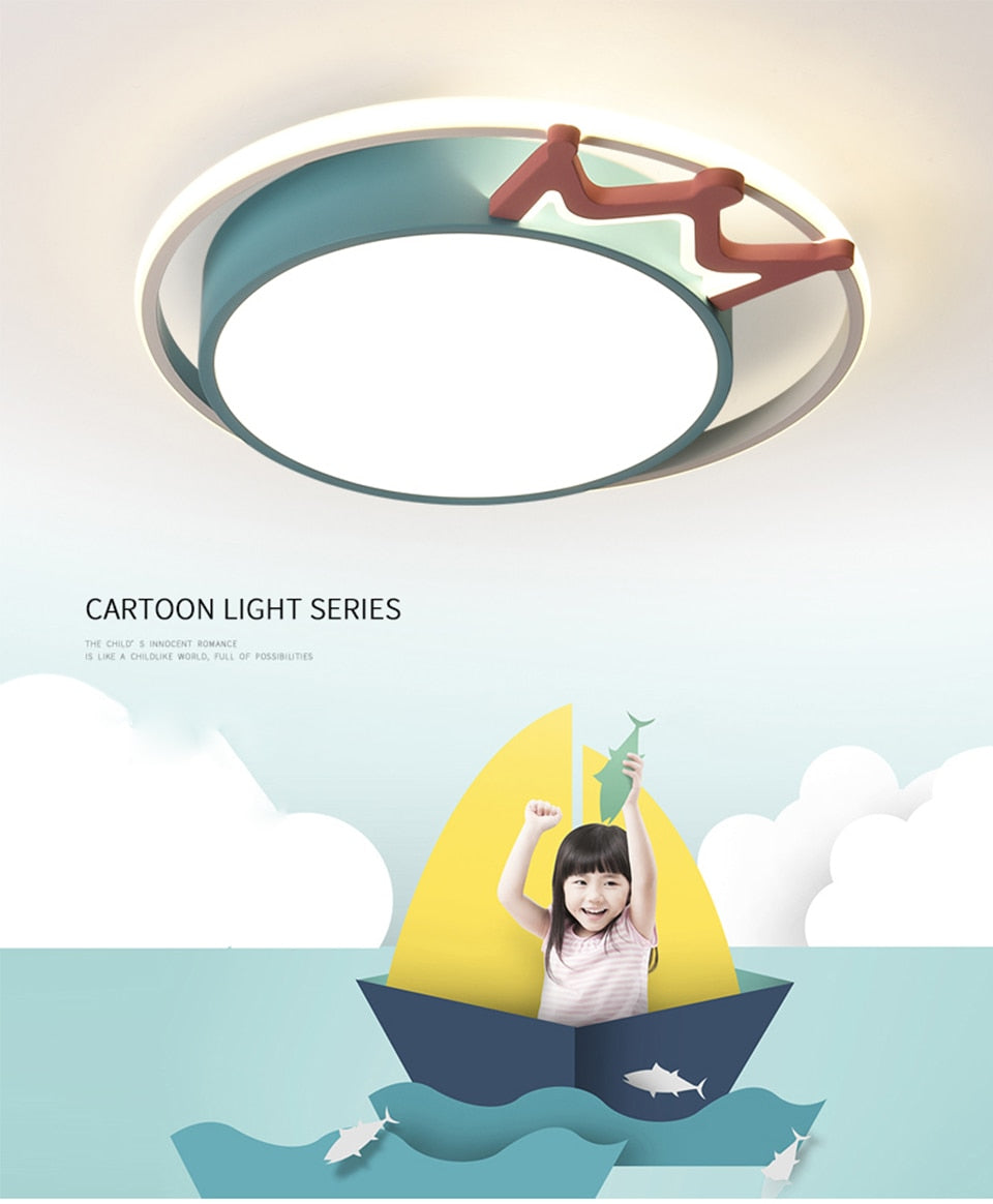 IIS Cartoon Nursery Crown Ceiling Lamps For Children