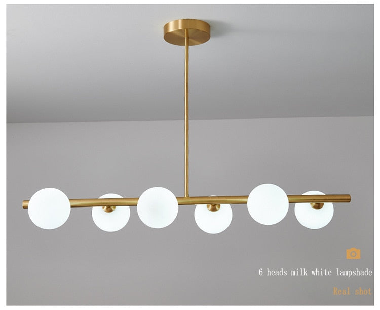 Oud Bethan Modern Glass Ball Chandelier