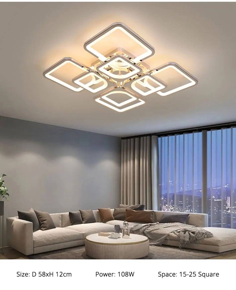 Qiyi Kaoli Chrome LED Chandelier