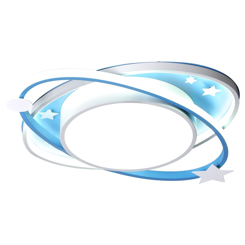 IIS Cartoon Nursery Kids Ceiling Light Oval Blue