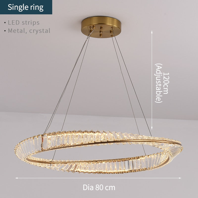 Ylk Mobius Ring Crystal Lamp