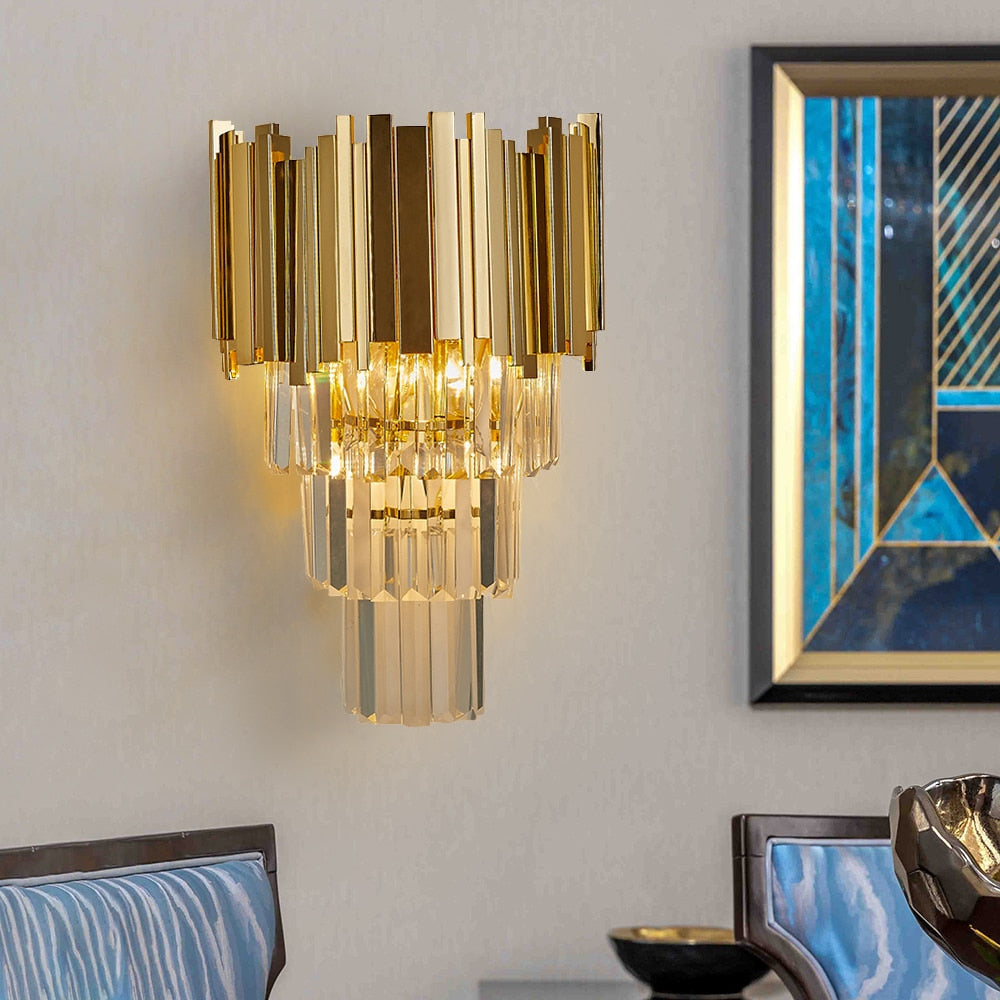 Ylk Baron Gold Wall Sconce Light
