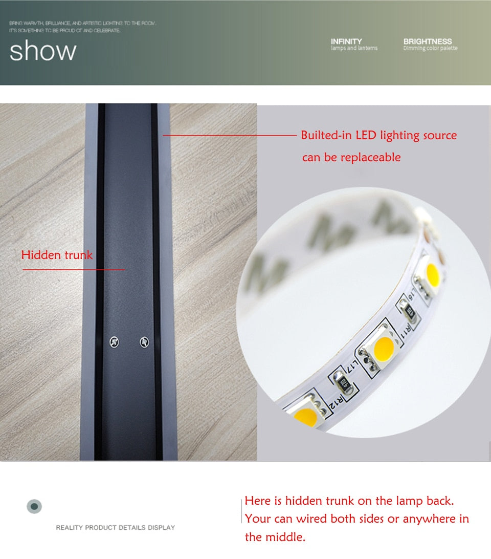 IIS Shuri - Modern Waterproof outdoor Long Strip LED wall lamp IP65 Aluminum