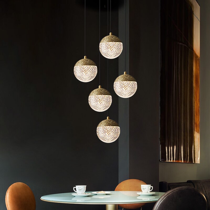 Lyf Round Ball Crystal Pendant Light