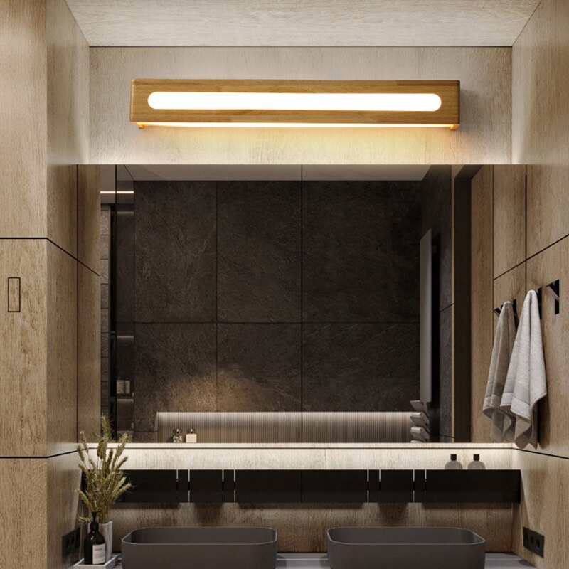 BAN Modern LED Nordic Mirror light wood Acrylic sconces