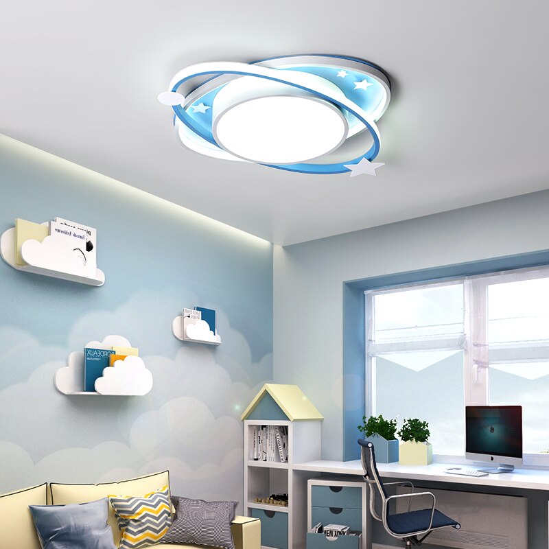 IIS Cartoon Nursery Kids Ceiling Light Oval Blue