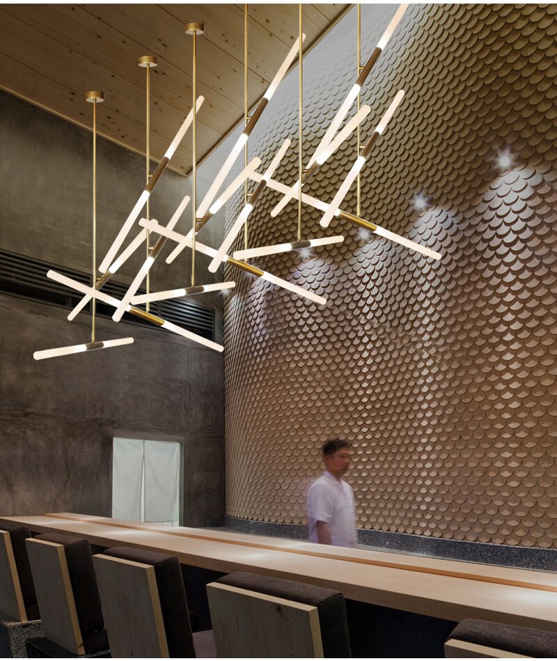 Ylk Agua Modern Gold LED Chandelier
