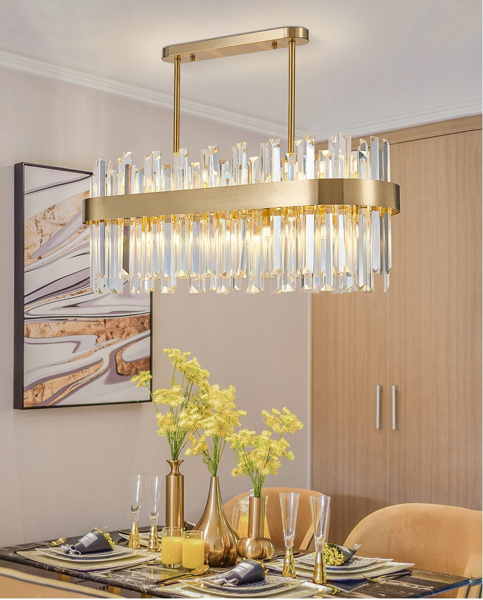Ylk Oval Design Crystal Chandelier