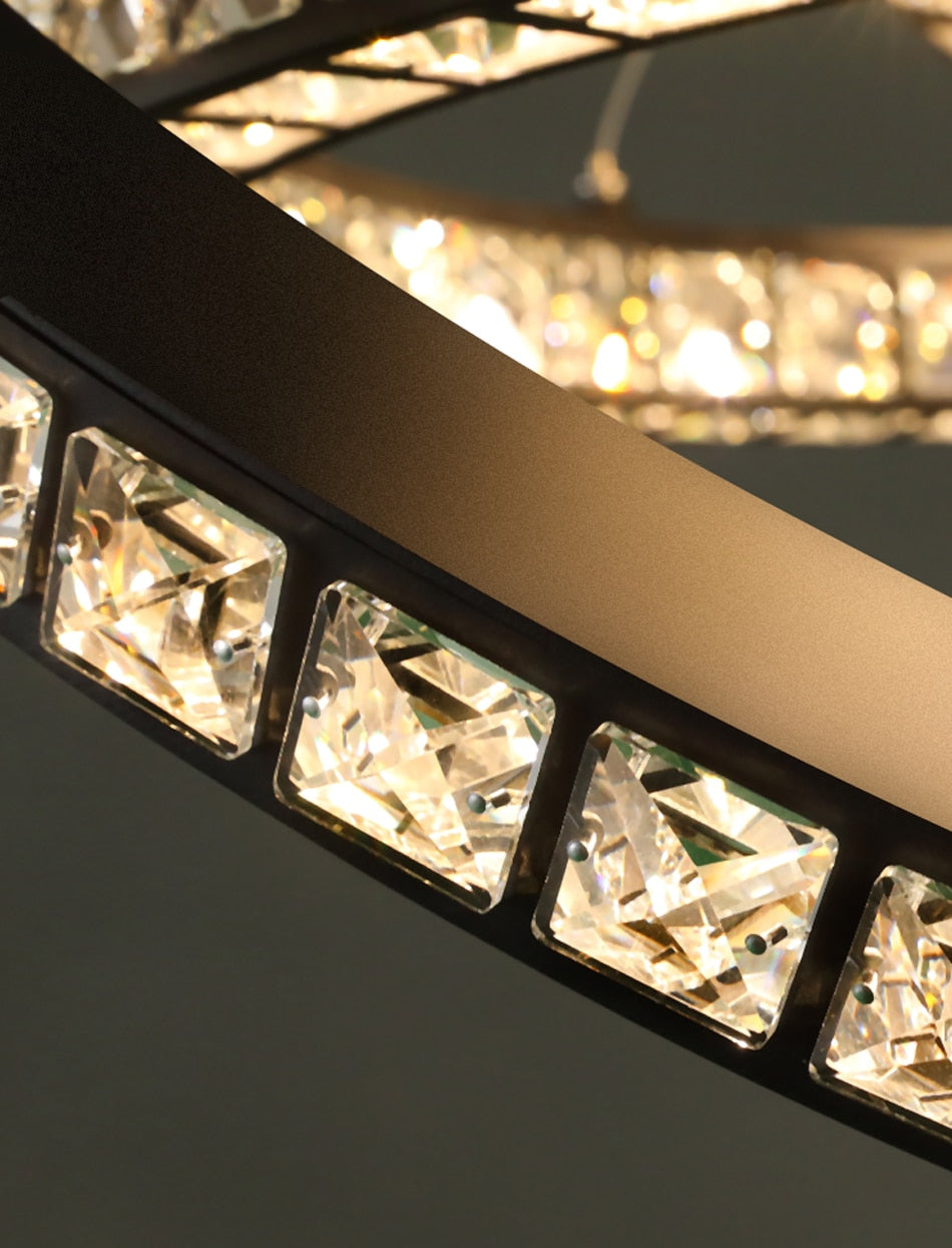 Ylk Montaña Modern Black Crystal Pendant