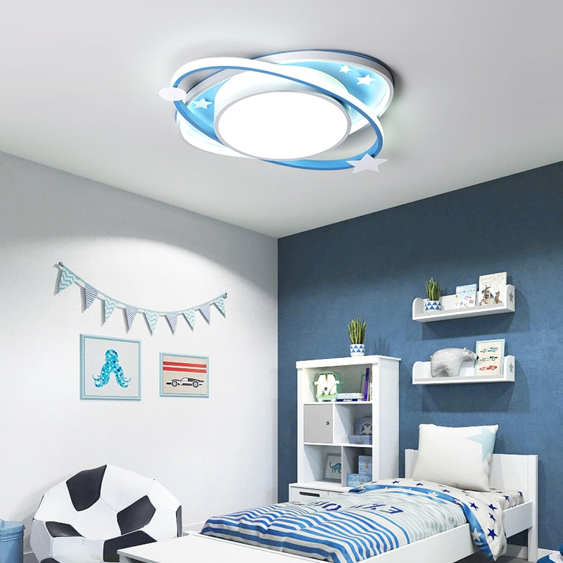 IIS Cartoon Nursery Kids Ceiling Light Oval Blue