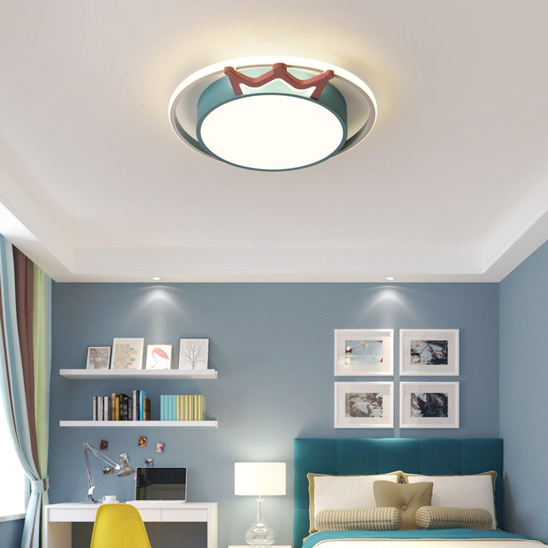 IIS Cartoon Nursery Crown Ceiling Lamps For Children