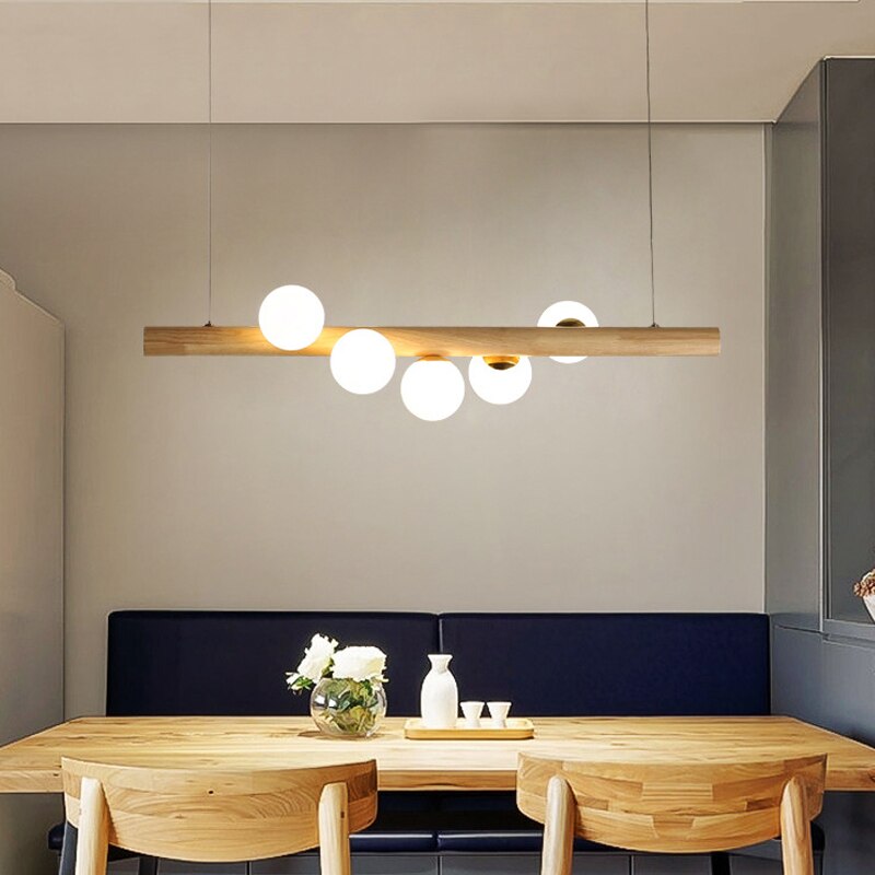 OUD Belphoebe Wood Modern Pendant Light Island Lighting