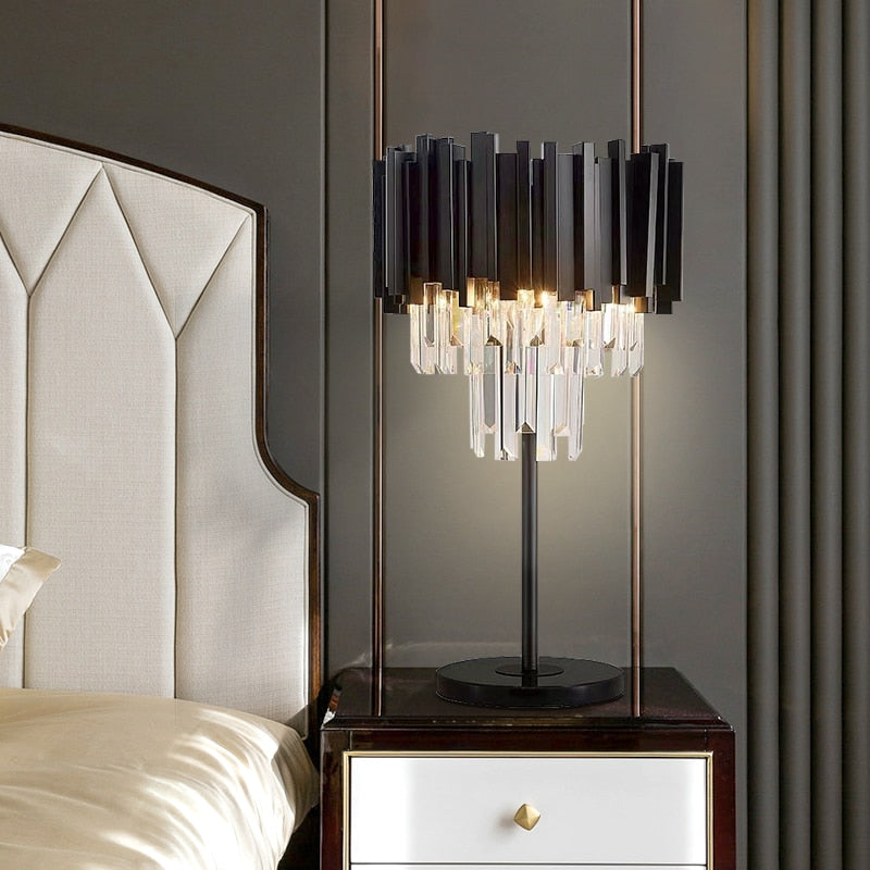 Ylk Ansel Crystal Art Deco Lamp