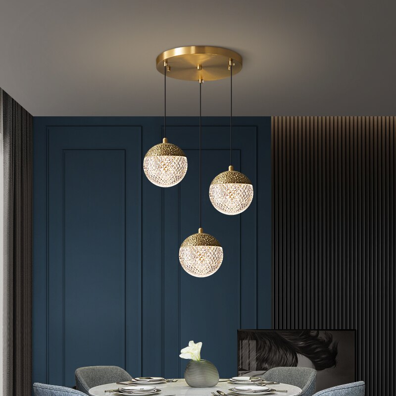 Lyf Round Ball Crystal Pendant Light