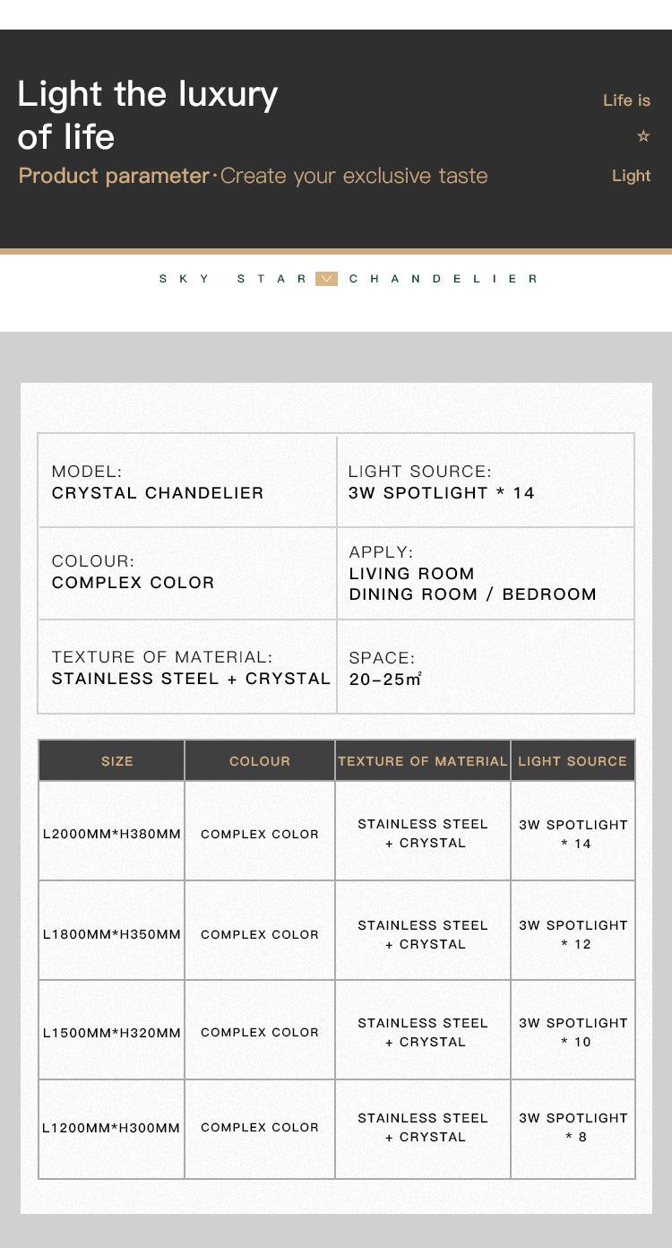 Ylk Large Wave Design Chandelier