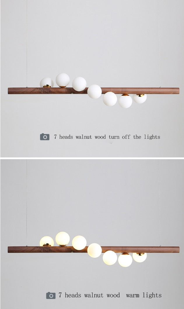 OUD Belphoebe Wood Modern Pendant Light Island Lighting