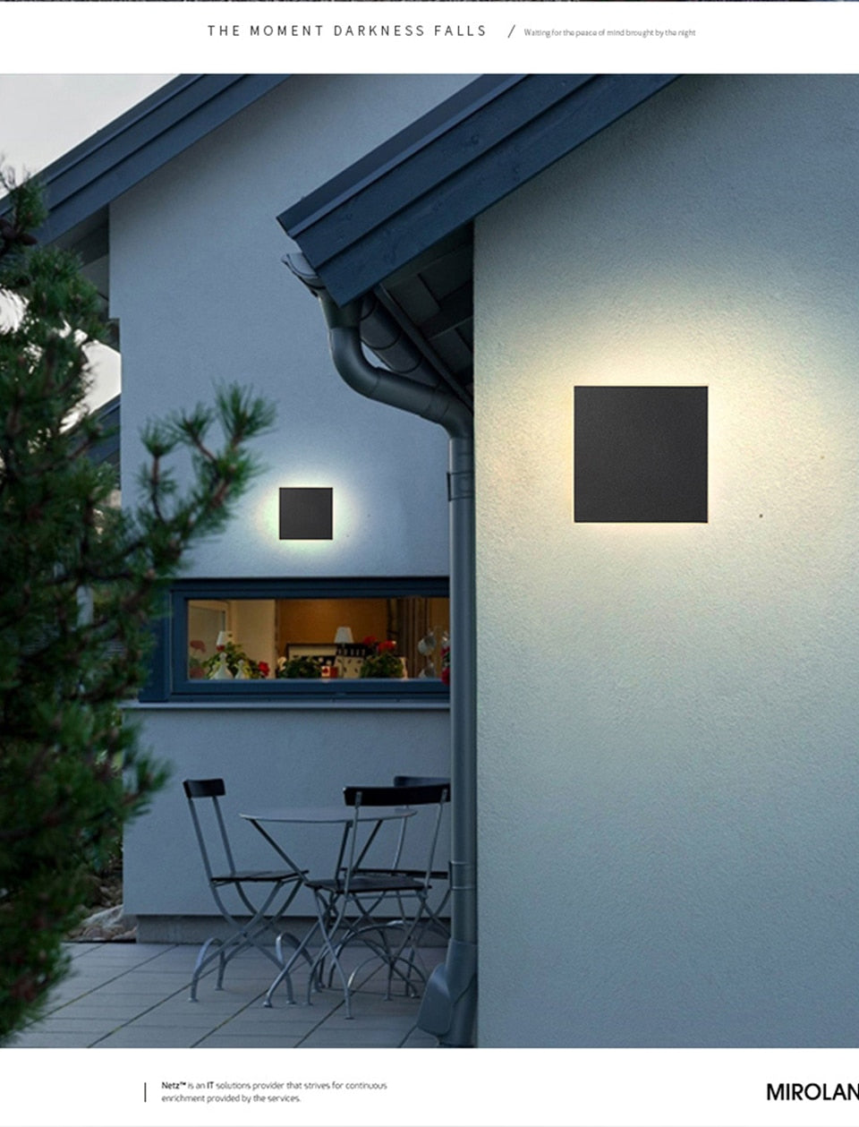IIS Round/Square Modern IP65 Waterproof outdoor LED wall lamp