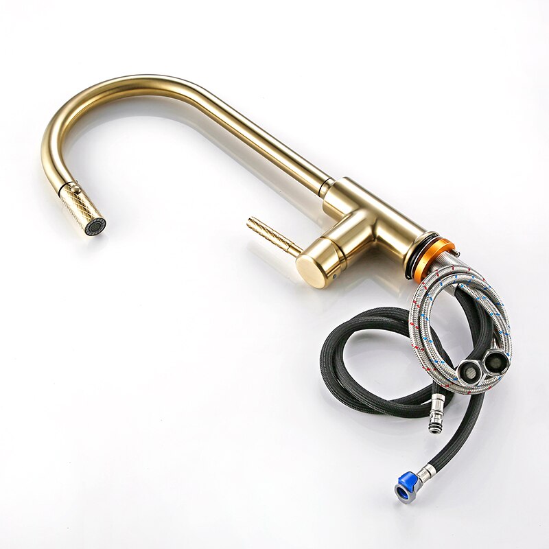Sela - Gold Kitchen Faucet With Sprayer