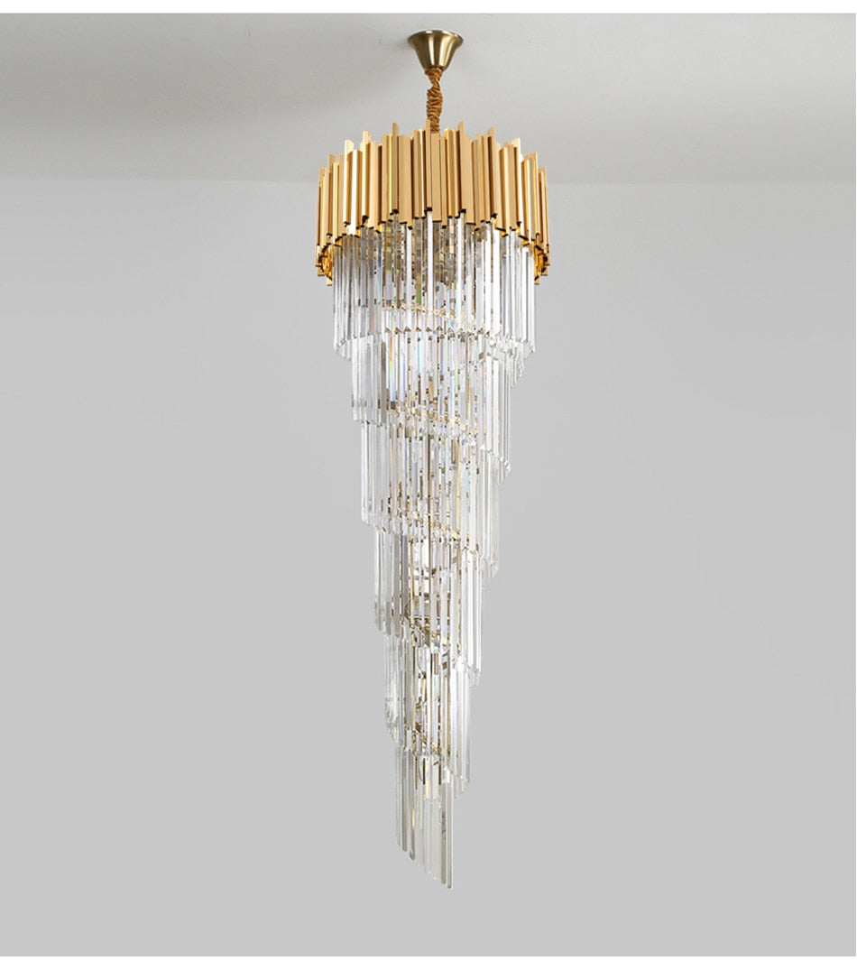 Ylk Long Crystal Chandelier Lamp