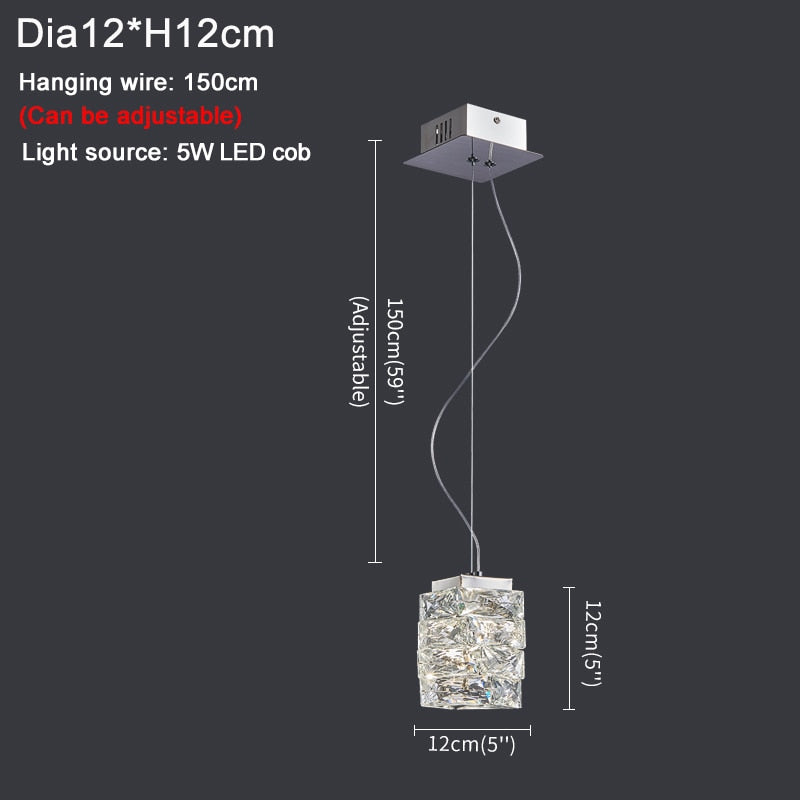 Ylk Estrella Modern Crystal Pendant Lamp