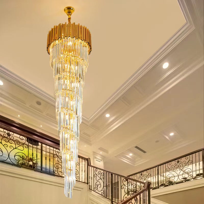 Ylk Long Crystal Chandelier Lamp