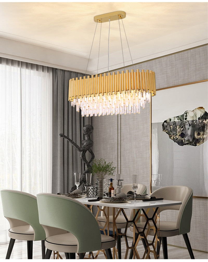 Ylk Talis Gold Crystal Chandelier