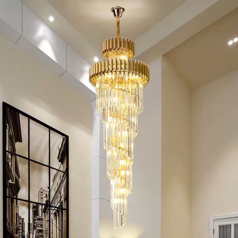 Ylk Ashton Black Spiral Chandelier