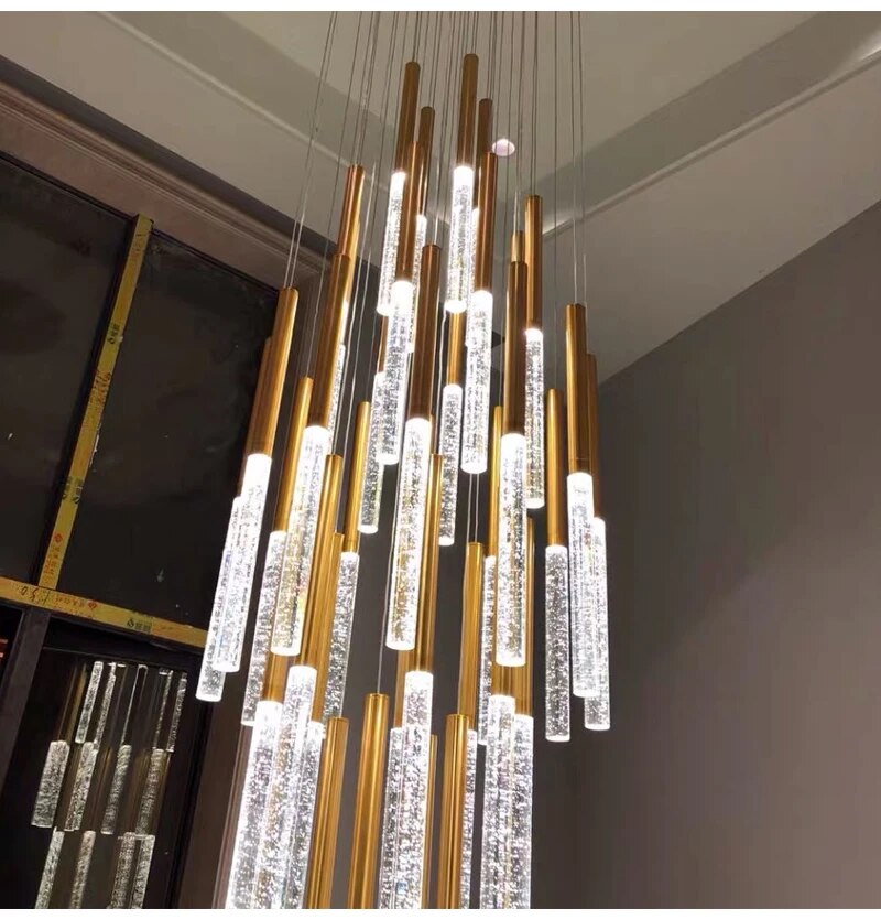 Ylk Touse Long Crystal Chandelier