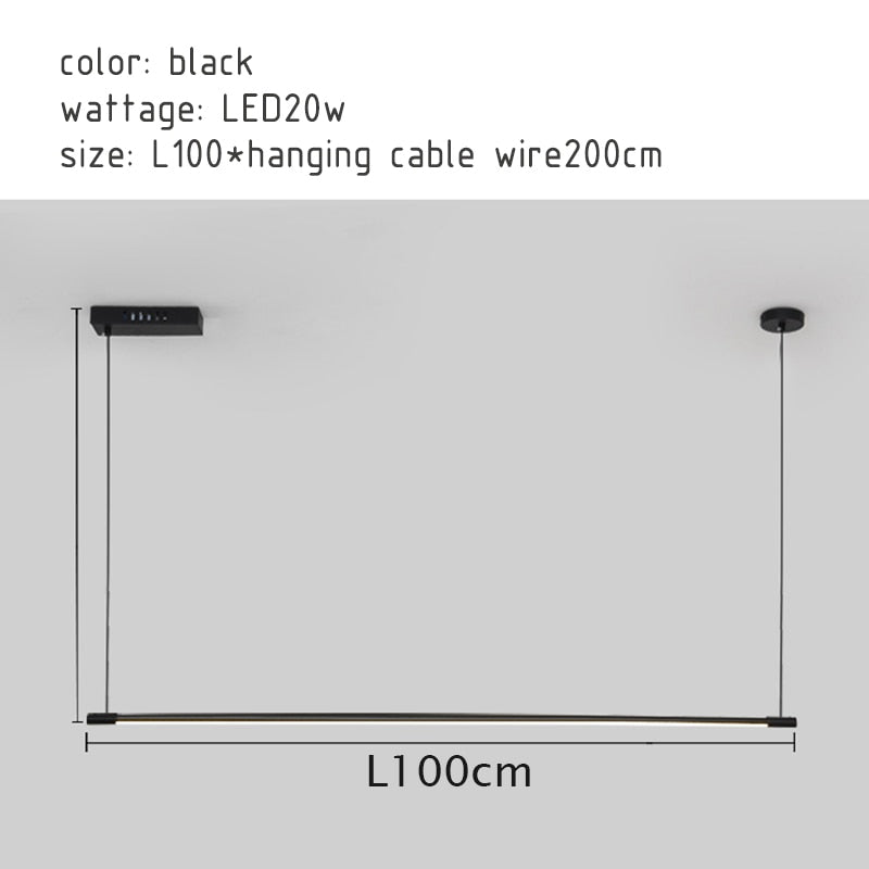 IIS Linear LED Pendant Light Morden Aluminum