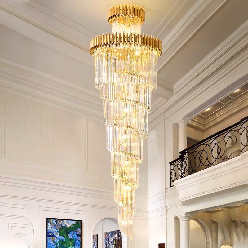 Ylk Ashton Black Spiral Chandelier