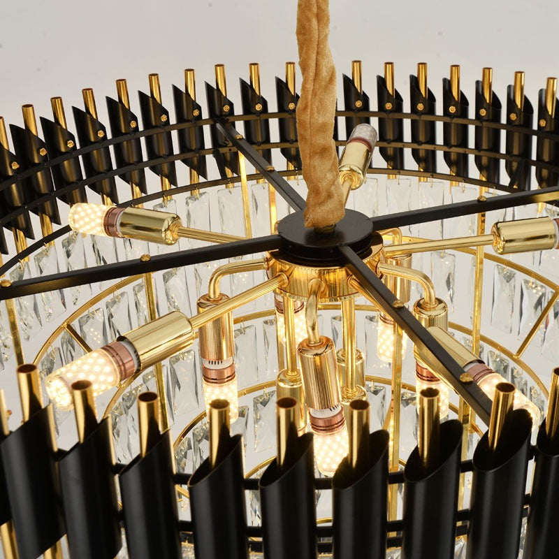 Ylk Black/Gold Zivah Crystal Chandelier