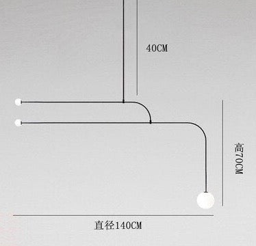 Torborg Minimalist Bedroom Bedside Led Chandelier Light