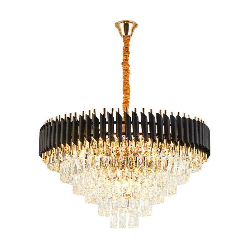 Ylk Black/Gold Zivah Crystal Chandelier
