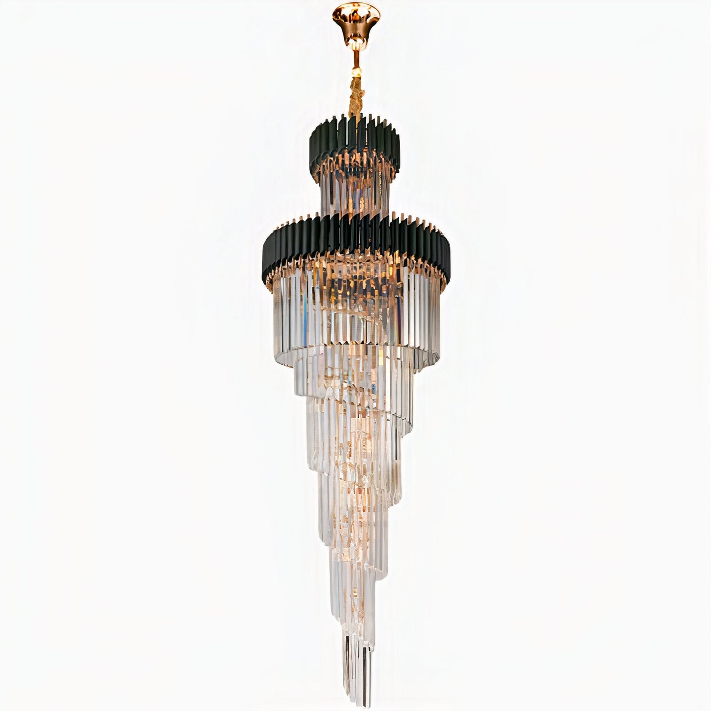 Ylk Ashton Black Spiral Chandelier