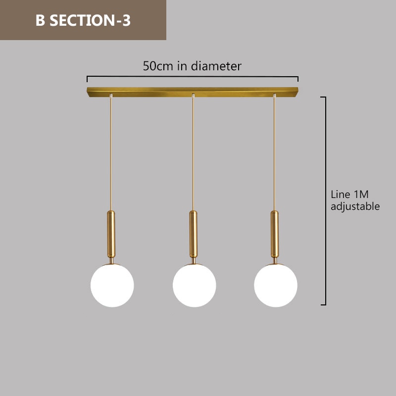Wad Three Heads Spotlights Pendant Light