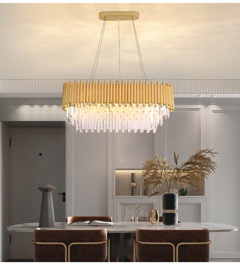 Ylk Talis Gold Crystal Chandelier