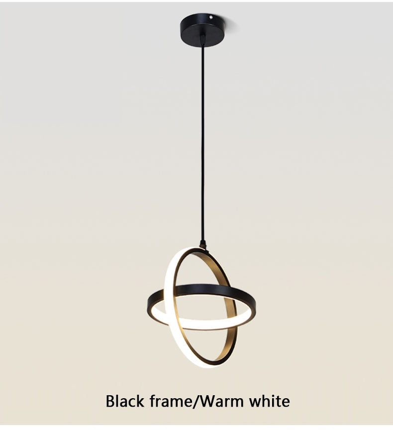 SERA Doble - Simple Modern LED Double Round Square Hanging Lamp