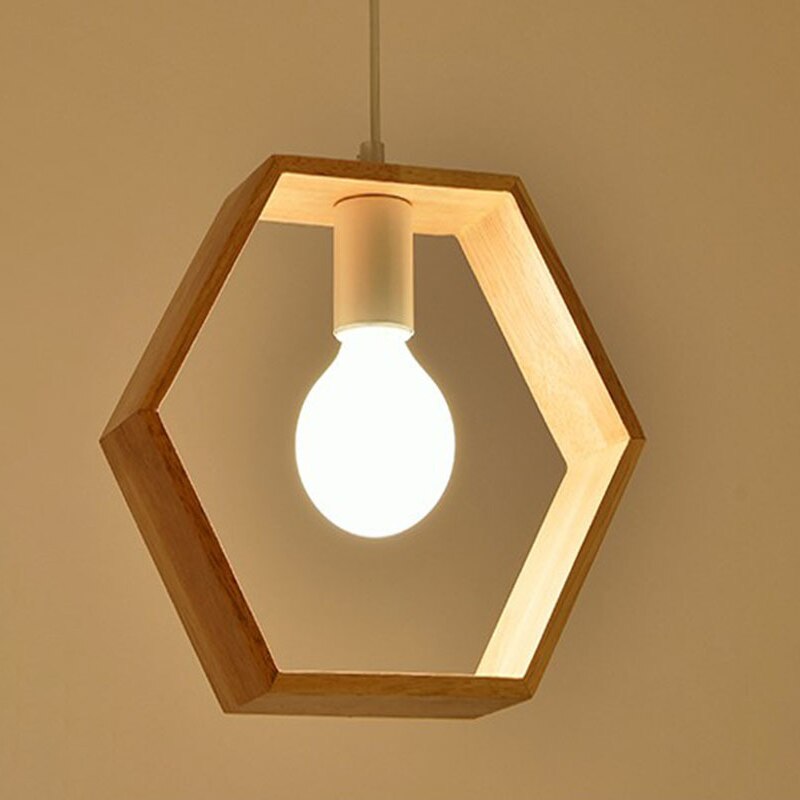 LYF 3-styles Nordic Pendant Creative Wooden Light