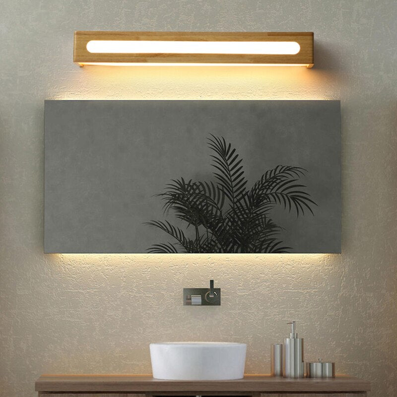 BAN Modern LED Nordic Mirror light wood Acrylic sconces