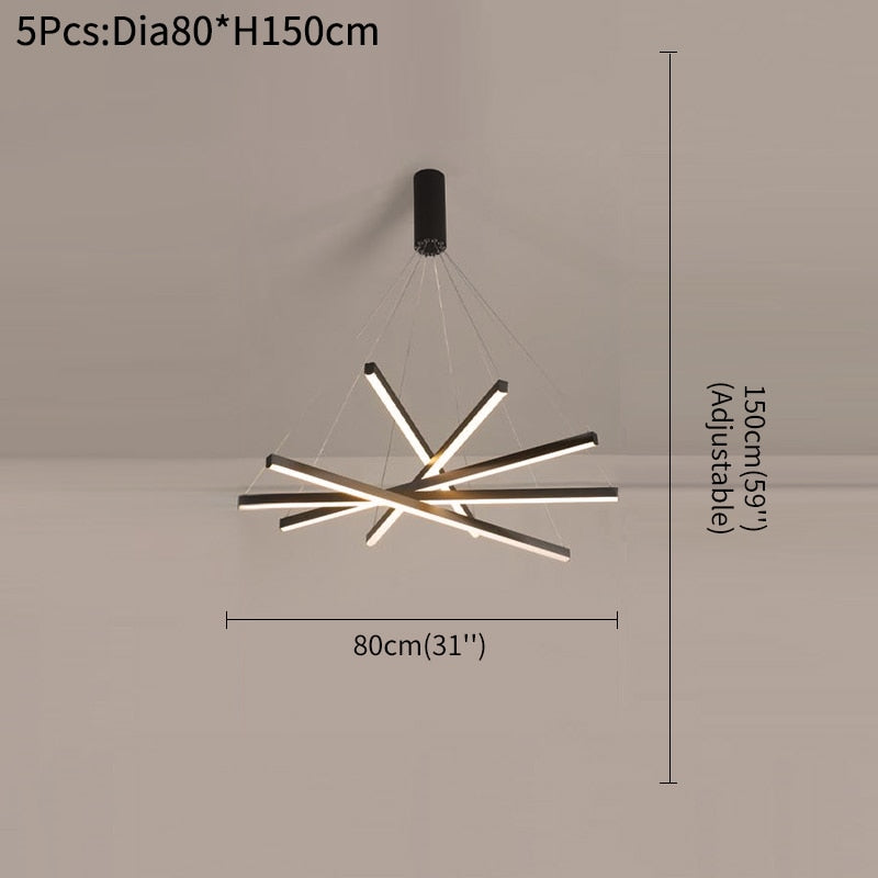 Ylk Black Luxury LED Chandelier