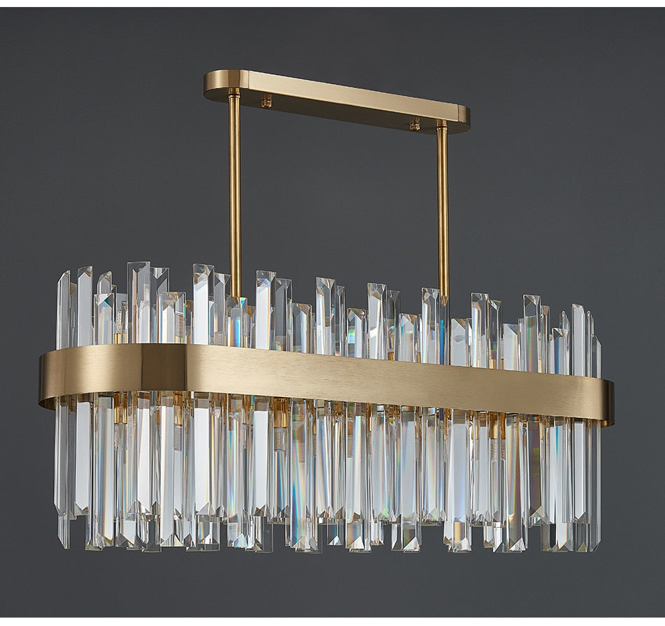 Ylk Oval Design Crystal Chandelier
