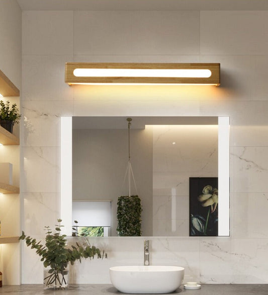 BAN Modern LED Nordic Mirror light wood Acrylic sconces