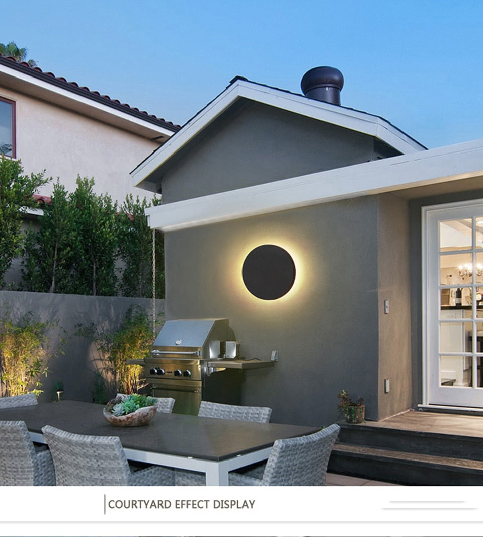 IIS Round/Square Modern IP65 Waterproof outdoor LED wall lamp