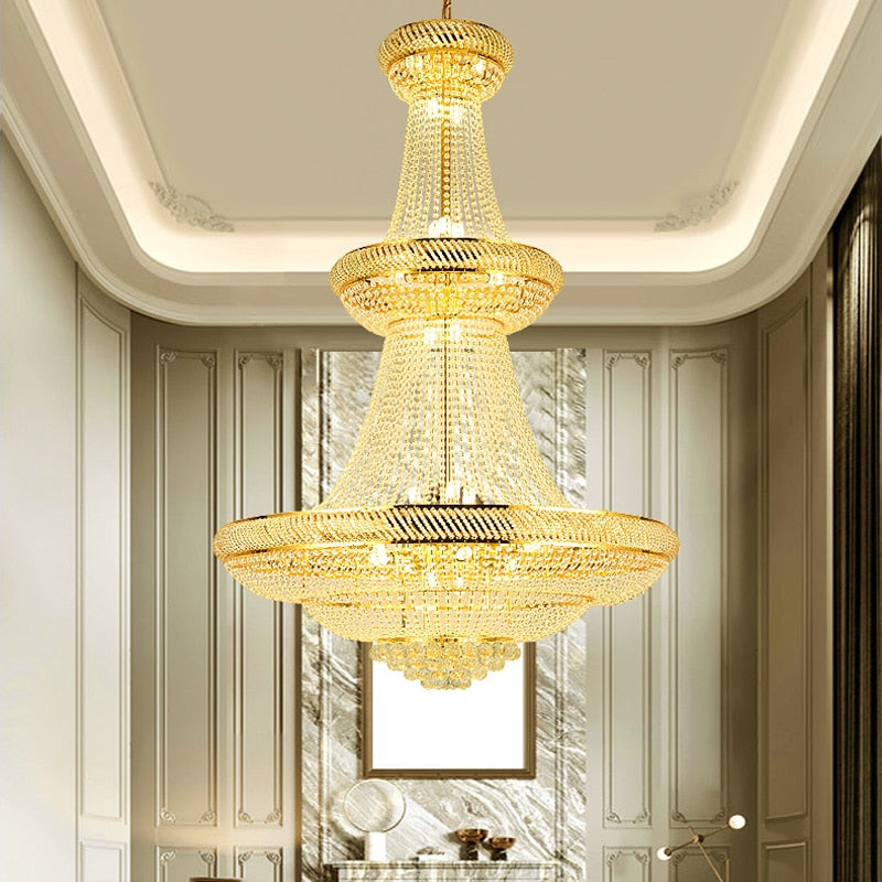 Ylk Luxury Crystal Staircase Chandelier