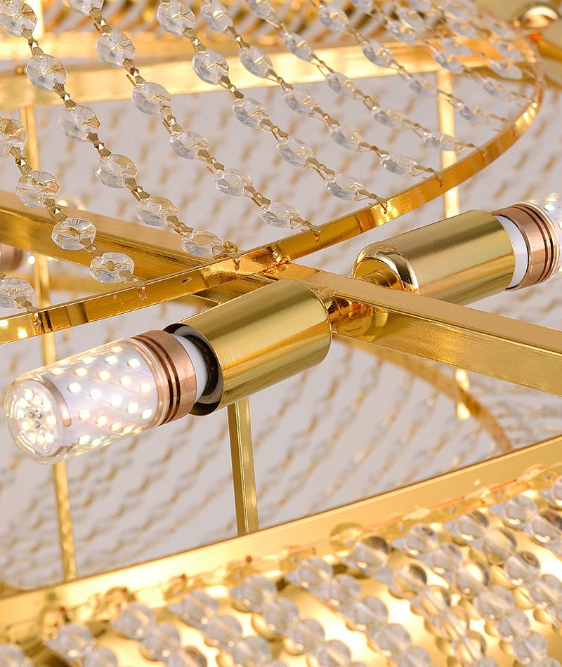 Ylk Luxury Crystal Staircase Chandelier