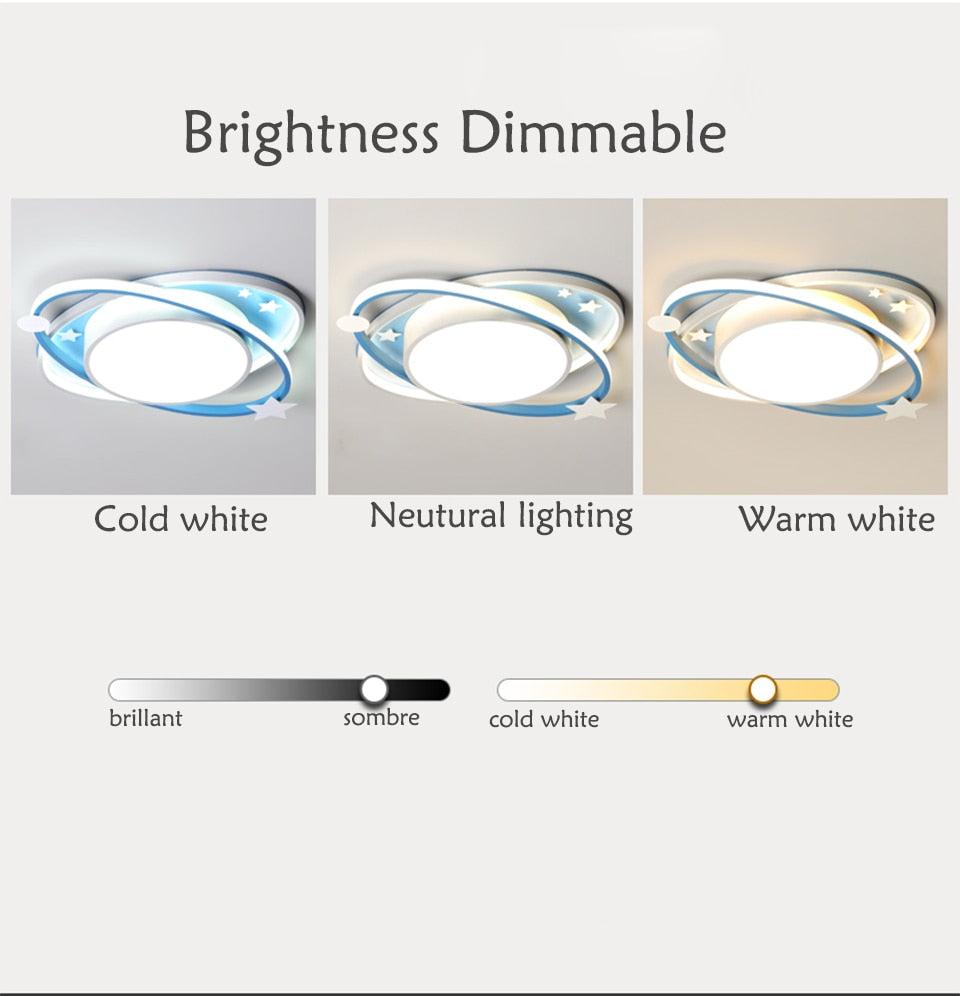 IIS Cartoon Nursery Kids Ceiling Light Oval Blue