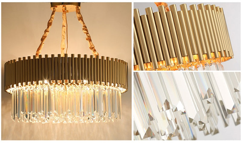 Ylk Talis Gold Crystal Chandelier