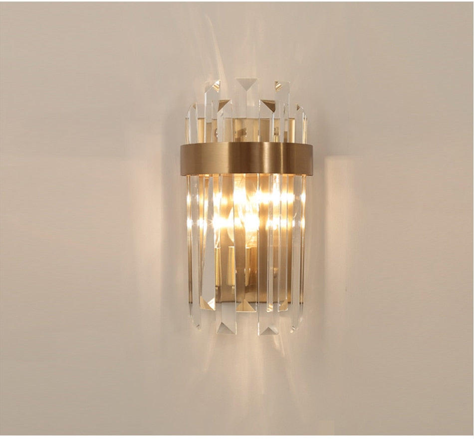 Ylk Single Gold Crystal Wall Lamp
