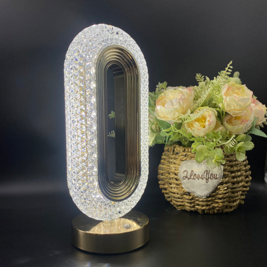 BAN Candace Oval Luxury Crystal Nordic LED table lamp