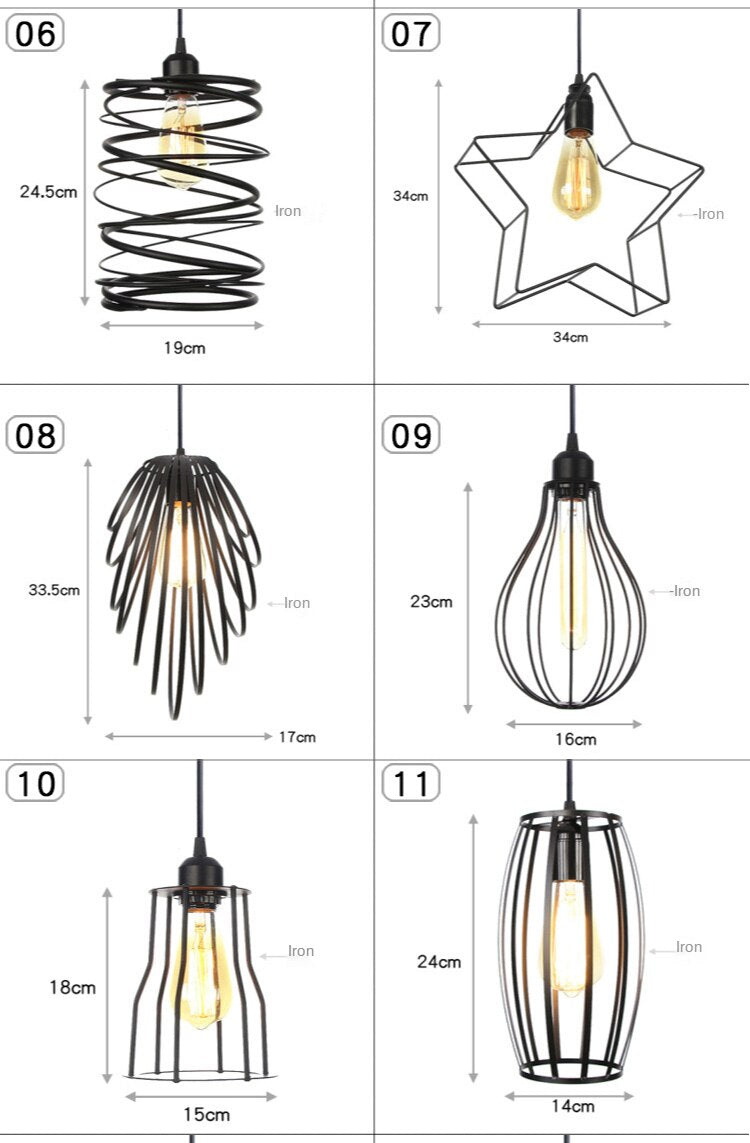 LYF 20-styles Daire Modern industrial style American retro country Pendant Lamp